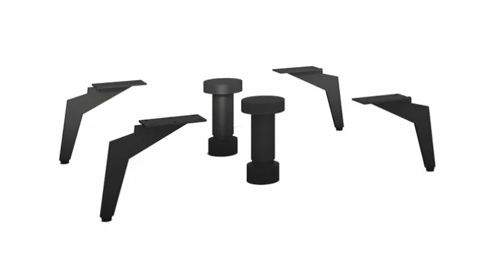 Möbelfüße COMO 4er-Set Metall schwarzgrau