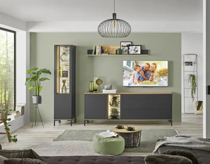 Möbelfüße COMO 4er-Set Metall schwarzgrau