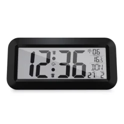 Mebus Digitaluhr Kunststoff 42 x 3 x 20 cm Schwarz