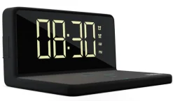 Mebus Digitalwecker mit Aufladefunktion schwarz