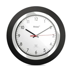 Mebus Funk-Wanduhr 25 cm schwarz