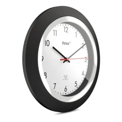 Mebus Funk-Wanduhr 25 cm schwarz