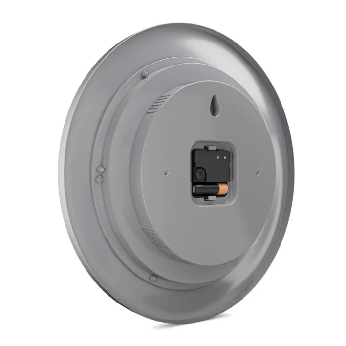 Mebus Funk-Wanduhr 25 cm silberfarbig/schwarz/rot