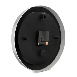 Mebus Funk-Wanduhr 25 cm silberfarbig/schwarz