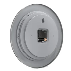 Mebus Funk-Wanduhr mit Thermo- und Hygrometer 30 cm silberfarbig