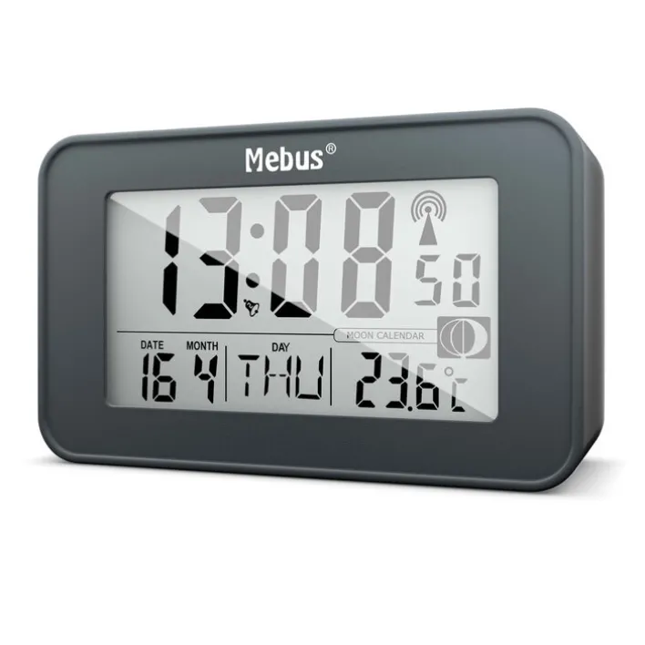 Mebus Funkwecker anthrazit