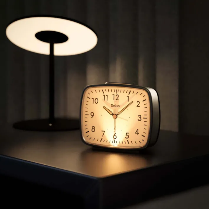 Mebus Funkwecker silberfarbig