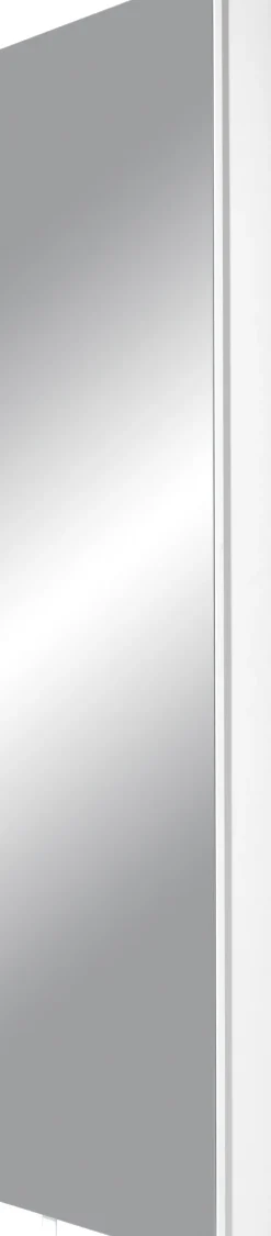 Mehrzweckschrank drehbar 50 x 195 cm Spiegelfront/weiß