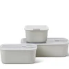 MEPAL Frischhaltedosen-Set EASYCLIP 3-teilig Nordic White Kunststoff