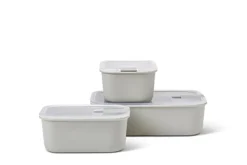 MEPAL Frischhaltedosen-Set EASYCLIP 3-teilig Nordic White Kunststoff