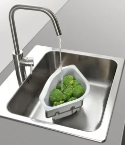 metaltex Ecksieb DRAIN ON Kunststoff grau