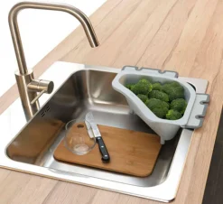 metaltex Ecksieb DRAIN ON Kunststoff grau