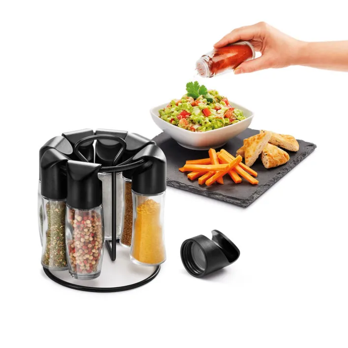 metaltex Gewürzständer SPICE-8 schwarz