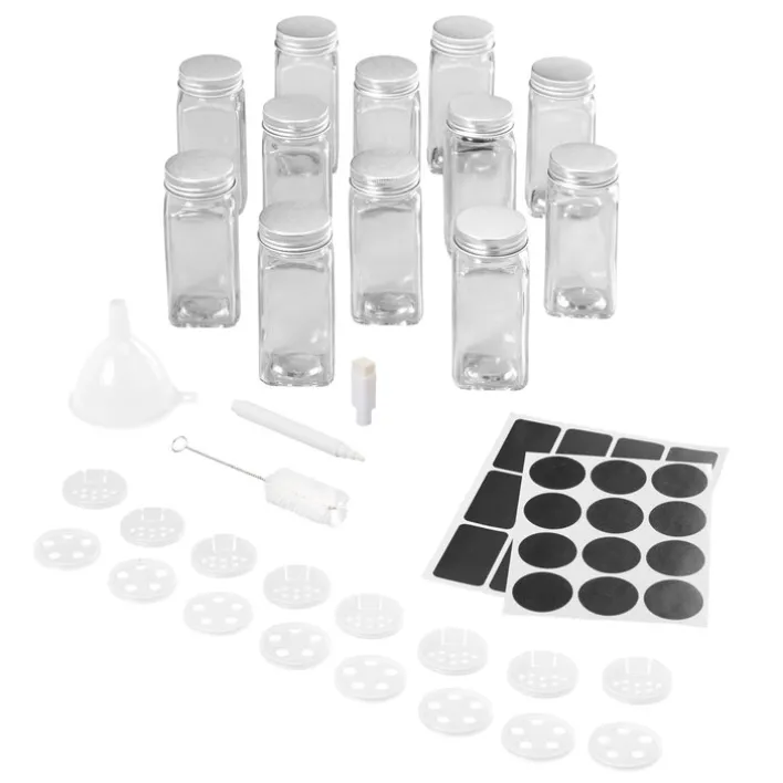 metaltex Gewürzstreuer SHAKE-IT 12er Set Glas 120 ml