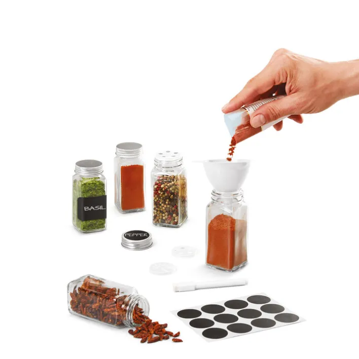 metaltex Gewürzstreuer SHAKE-IT 12er Set Glas 120 ml