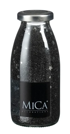 MICA DECORATIONS Deko Sand Sterne ROCKS schwarz silberfarbig