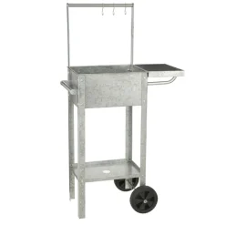 MICA DECORATIONS Pflanztisch KEN 127 cm grau