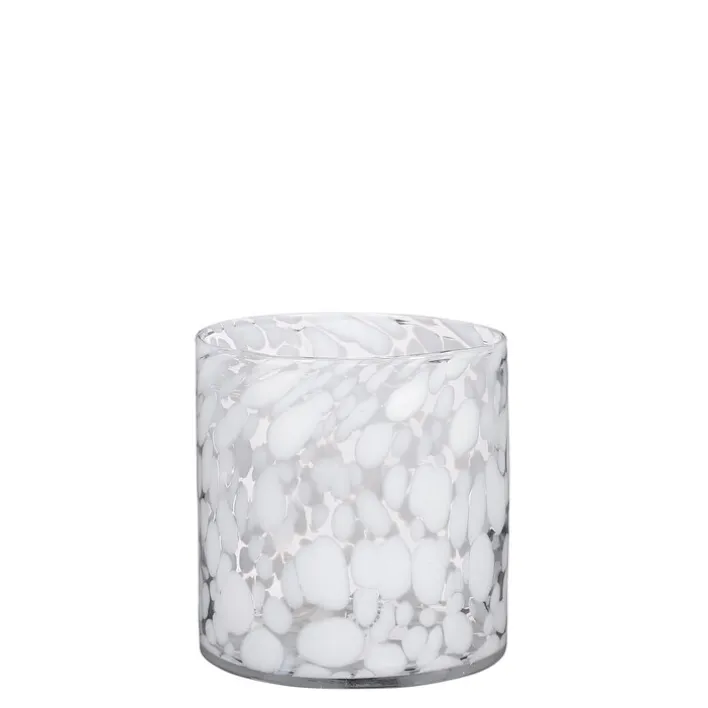 MICA DECORATIONS Vase CAMMY 14 cm klar mit weiß
