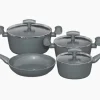 MICHELINO Topf-Set NEW NORA 7-teilig Aluminium grau