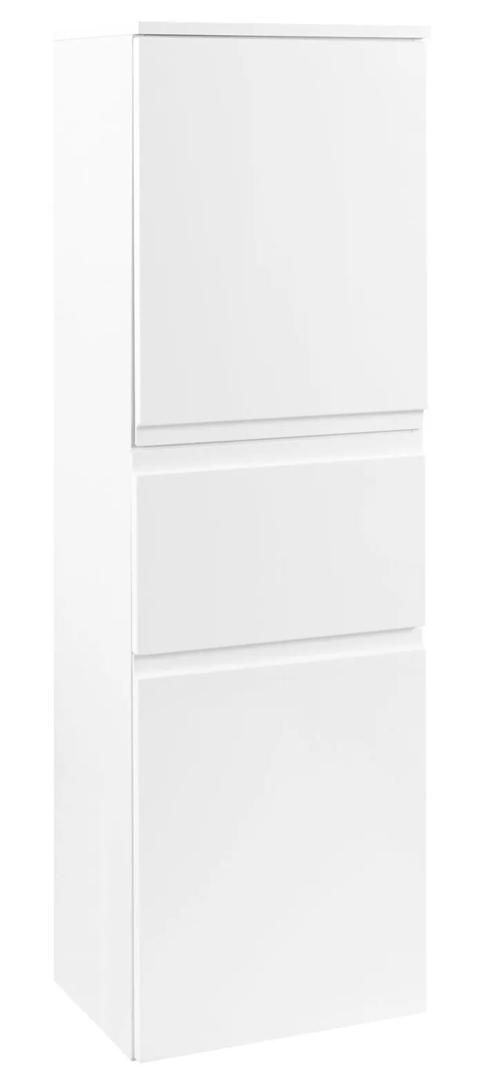 Midischrank CARDIFF 40 x 130 cm Weiß Hochglanz