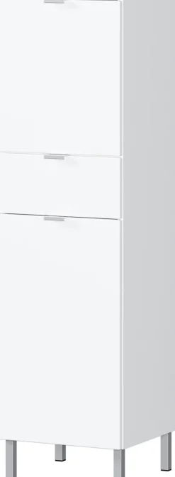 Mittelschrank FEY 34 x 120 cm Weiß/ HG Weiß