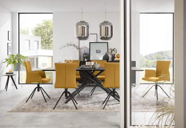 Musterring Armlehnstuhl HELMOND MOOVER gelb/ schwarz