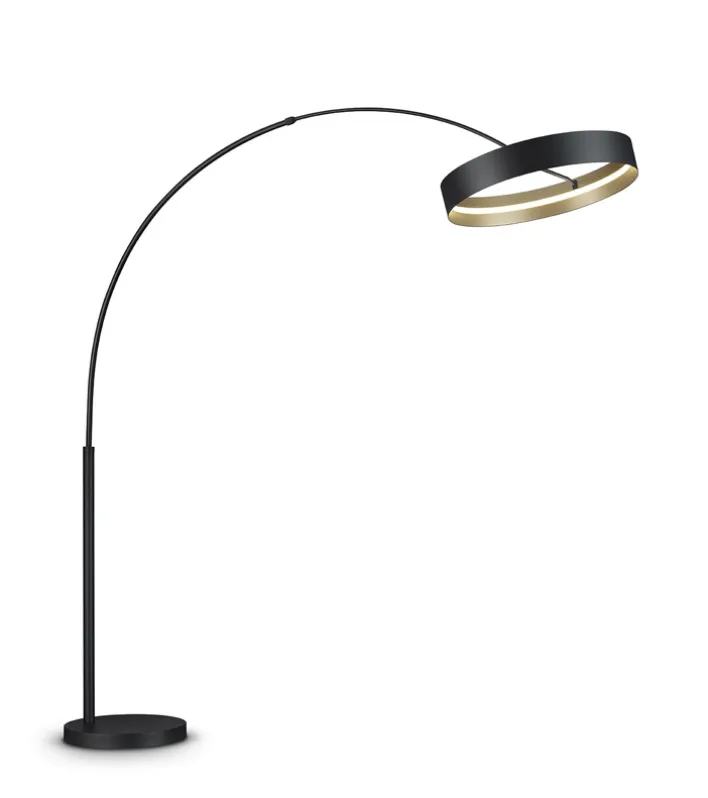 Musterring LED Bogenlampe MR LOOP schwarz-goldfarbig