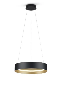 Musterring LED Pendelleuchte 50 cm MR LOOP schwarz-goldfarbig