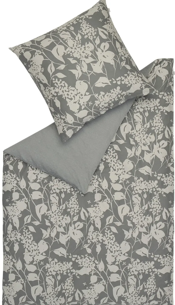 Musterring Satin-Bettwäsche MR-BLOOM 135 x 200 cm anthrazit