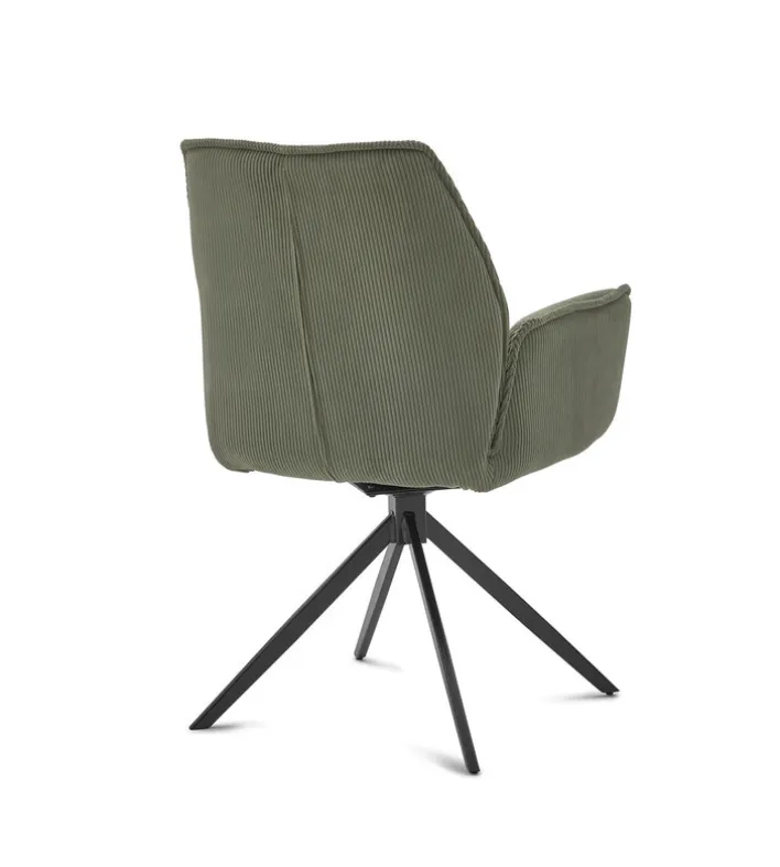 Musterring Stuhl mit Armlehnen TIAMA Cordbezug Forest grün