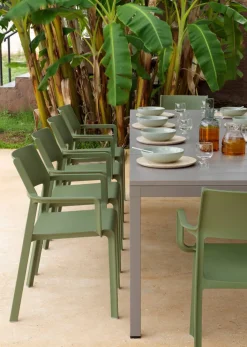 NARDI Stapelstuhl Garten TRILL AL 2er Set agave