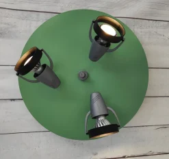 niermann Retrofit Kinderlampe Decke 3 Spots STRAHLER salbei