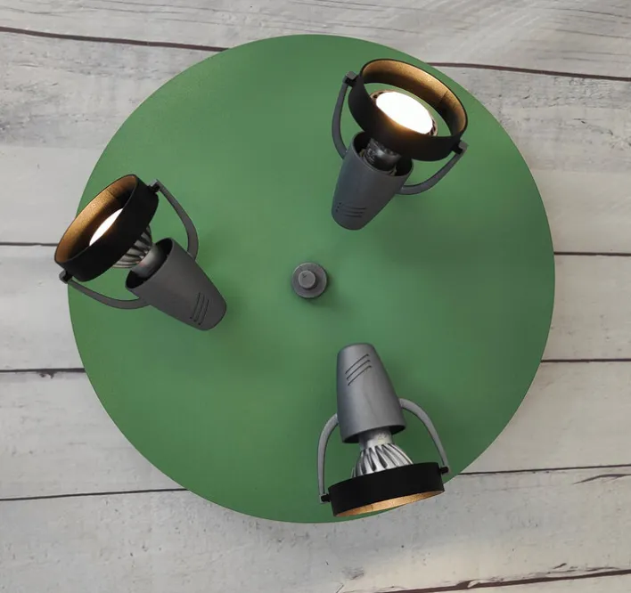 niermann Retrofit Kinderlampe Decke 3 Spots STRAHLER salbei