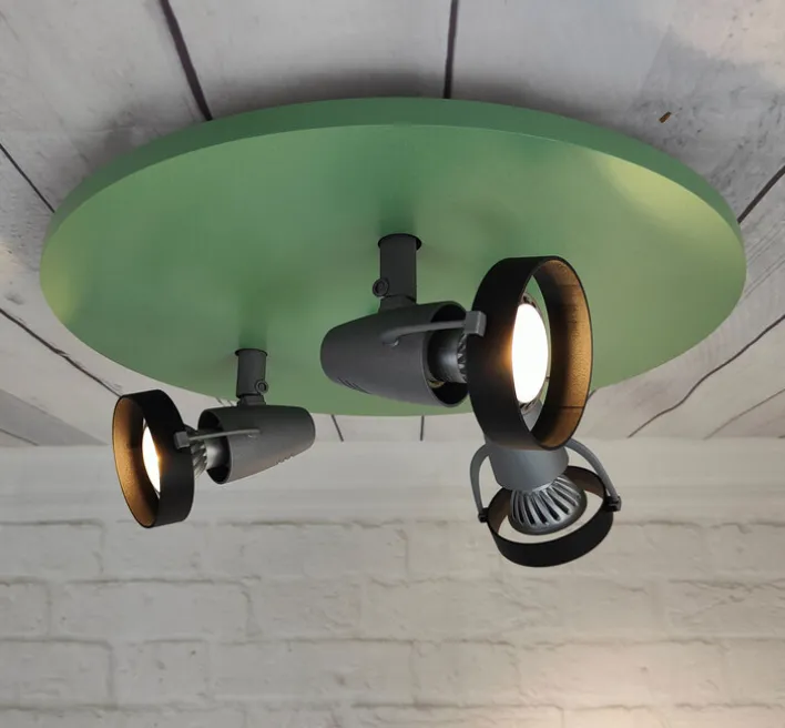 niermann Retrofit Kinderlampe Decke 3 Spots STRAHLER salbei