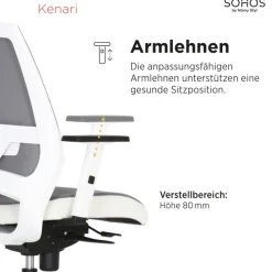 Nowy Styl Drehstuhl KENARI weiß/ grau