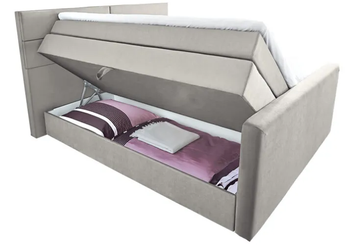 Ole Gunderson Boxspringbett 180 x 200 cm Stoffbezug grau