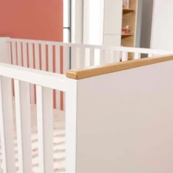 PAIDI Babybett LIEVEN 70 x 140 cm weiß/ braun