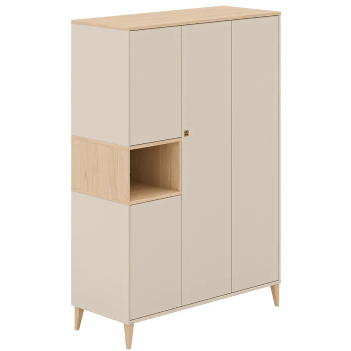 PAIDI Baby-Kleiderschrank MILA & BEN beige/ braun