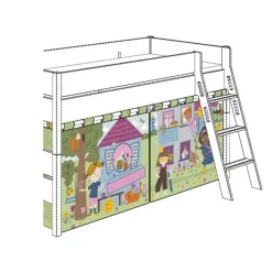 PAIDI Kindervorhang TIAGO 2er Set grün/ mehrfarbig