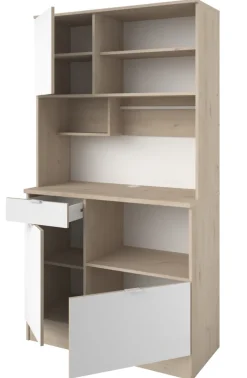 Parisot Buffet-Schrank SOCOOL 100 x 185 cm Eiche Jackson Dekor/ Weiß