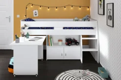 Parisot Halbhohes Hochbett REVERSE 1 weiß