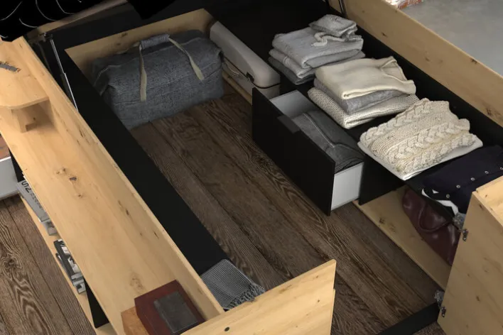 Parisot Halbhohes Hochbett TRAVEL braun/schwarz