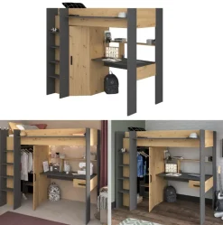 Parisot Hochbett HEAVY 1 braun/schwarz