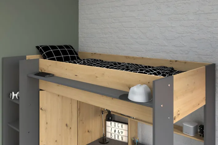 Parisot Hochbett HEAVY 1 braun/schwarz