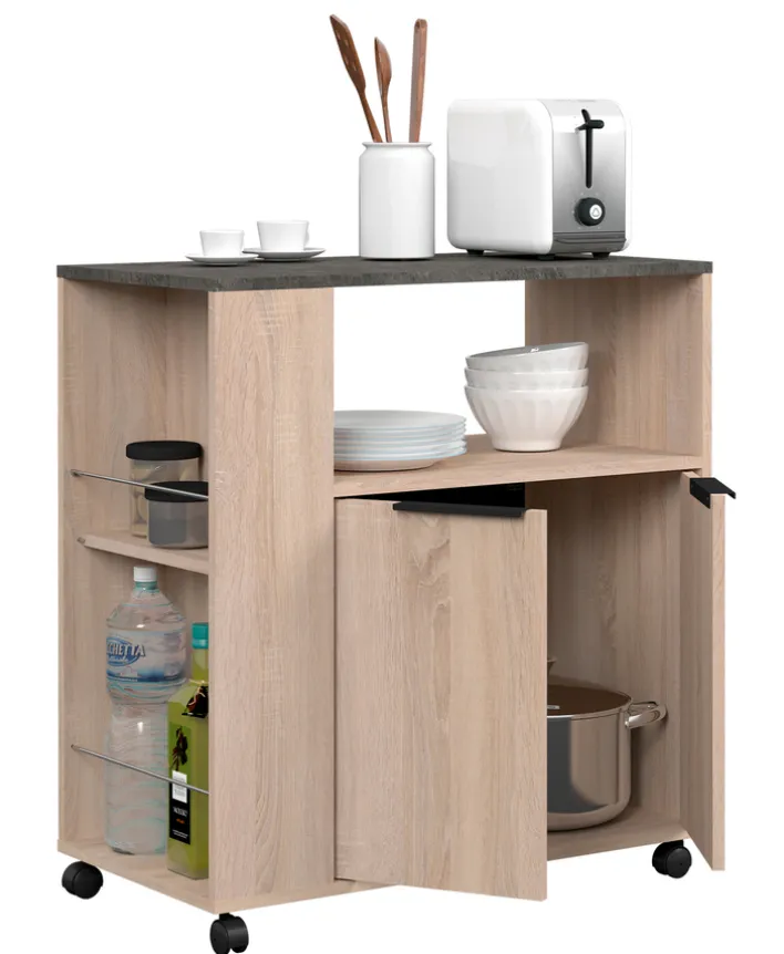 Parisot Küchenbuffet Fumay3, 3teilig Eiche Dekor/ Beton Optik