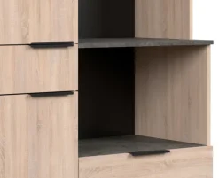 Parisot Küchenbuffet Fumay3, 3teilig Eiche Dekor/ Beton Optik