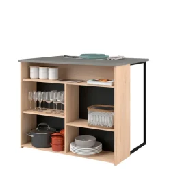 Parisot Küchenbuffet Fumay3, 3teilig Eiche Dekor/ Beton Optik