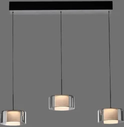 Paul Neuhaus LED Balkenpendel RIKA 3-flg cm schwarz