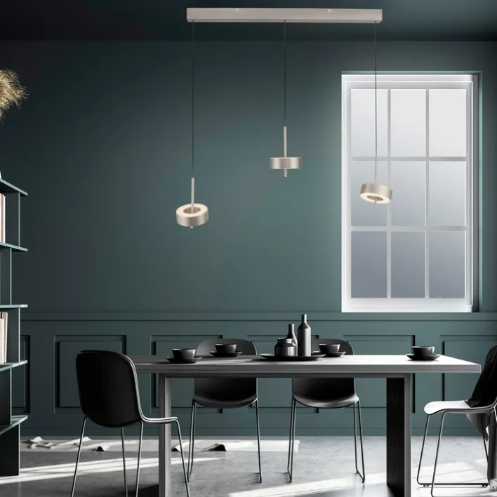 Paul Neuhaus LED Balkenpendel Q-ROTATE 3-flg Nickelfarbig