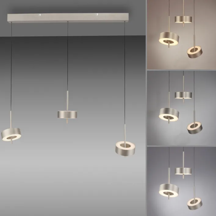 Paul Neuhaus LED Balkenpendel Q-ROTATE 3-flg Nickelfarbig